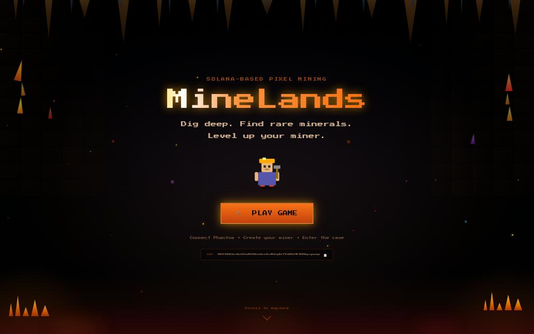 Front page of MineLands
