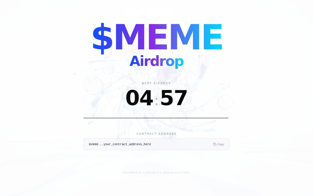 Front page of $MEME Airdrop Terminal