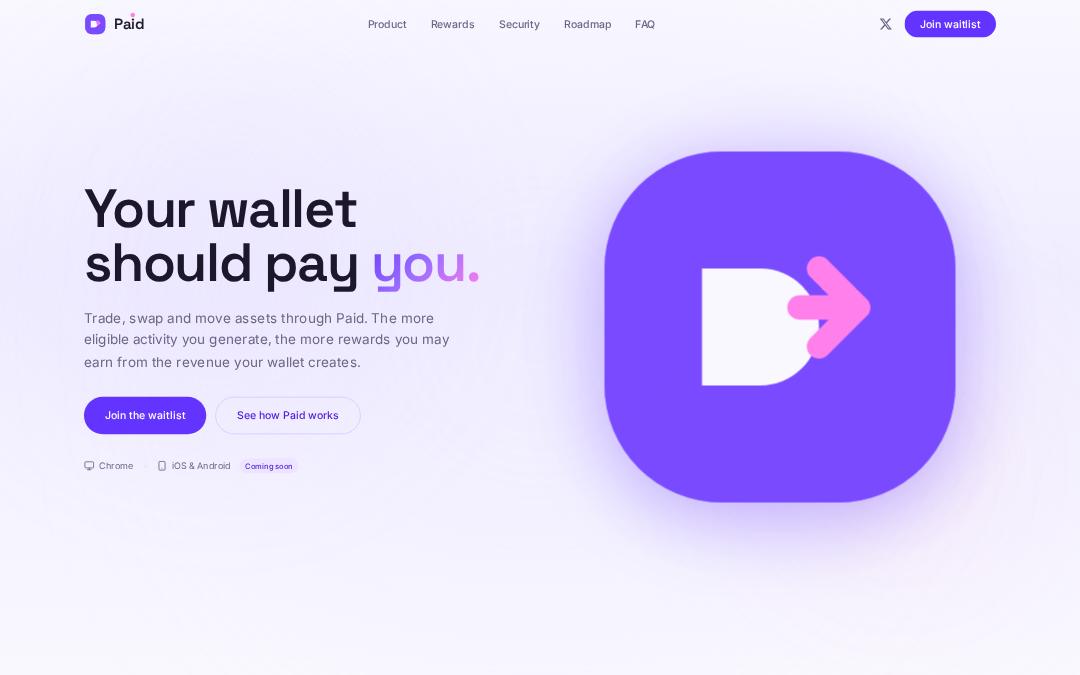 Front page of Paid