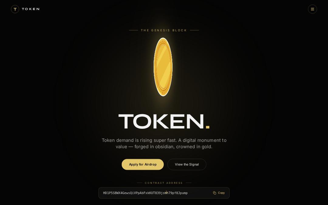 Front page of Token