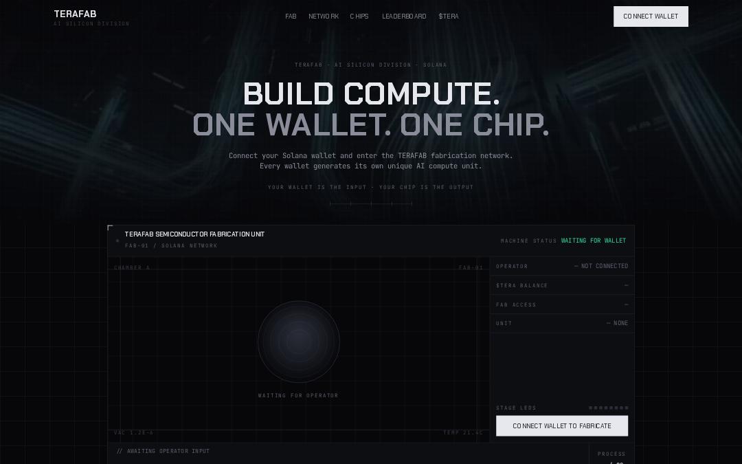 Front page of TERAFAB