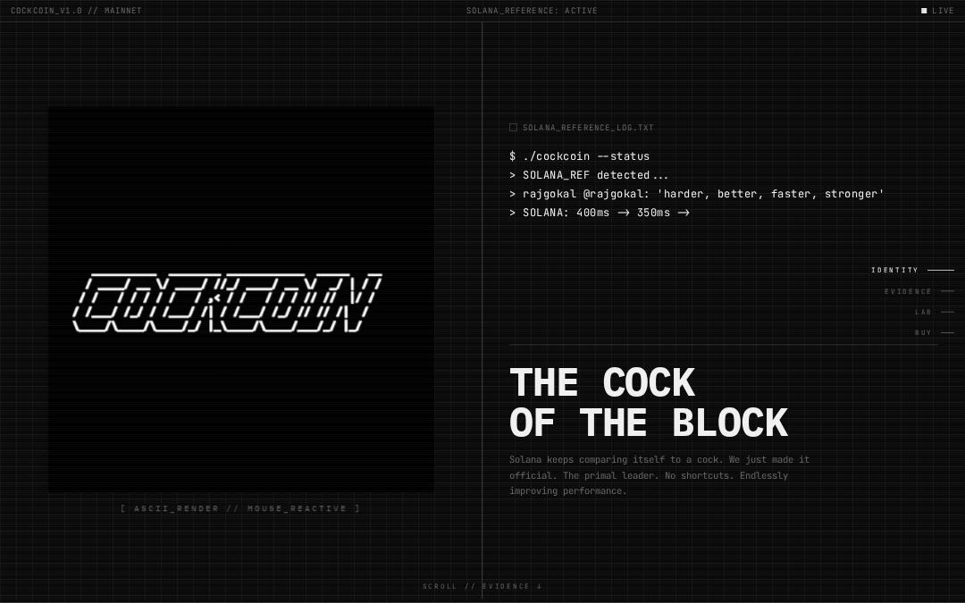 Front page of CockCoin