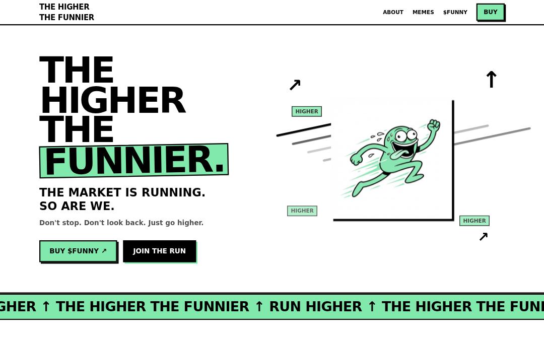 Front page of THE HIGHER THE FUNNIER