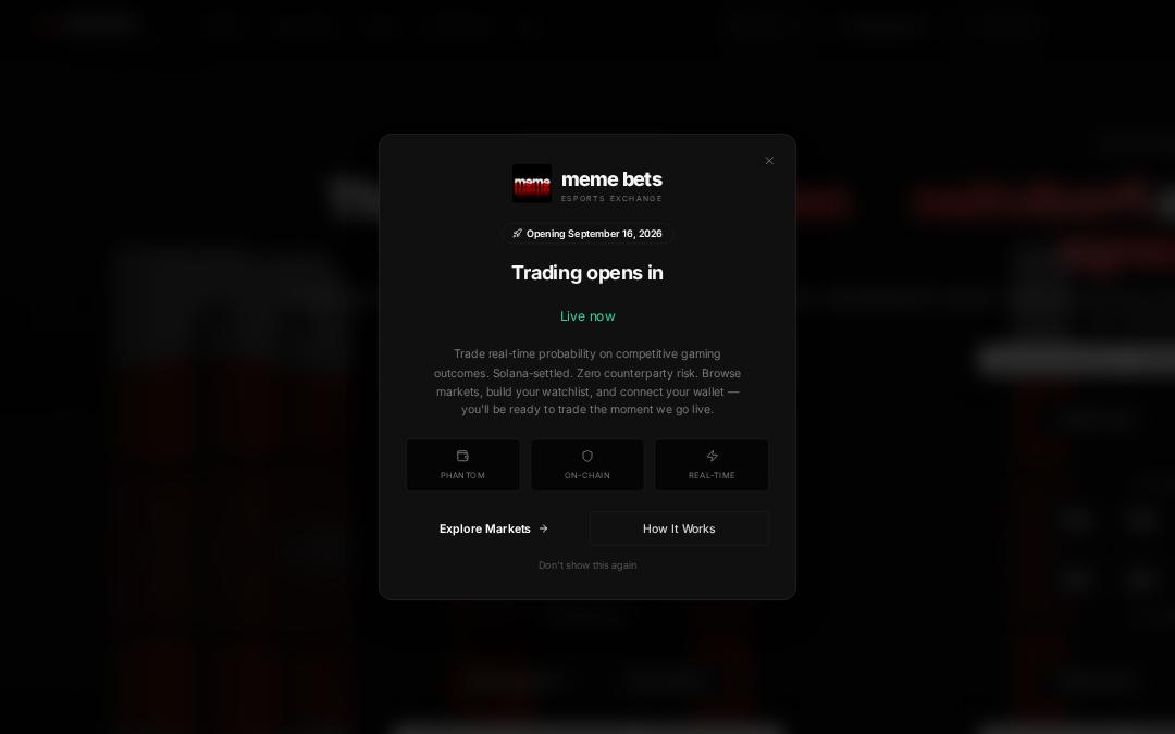 Front page of meme bets